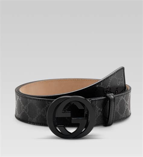 black Gucci belt men's